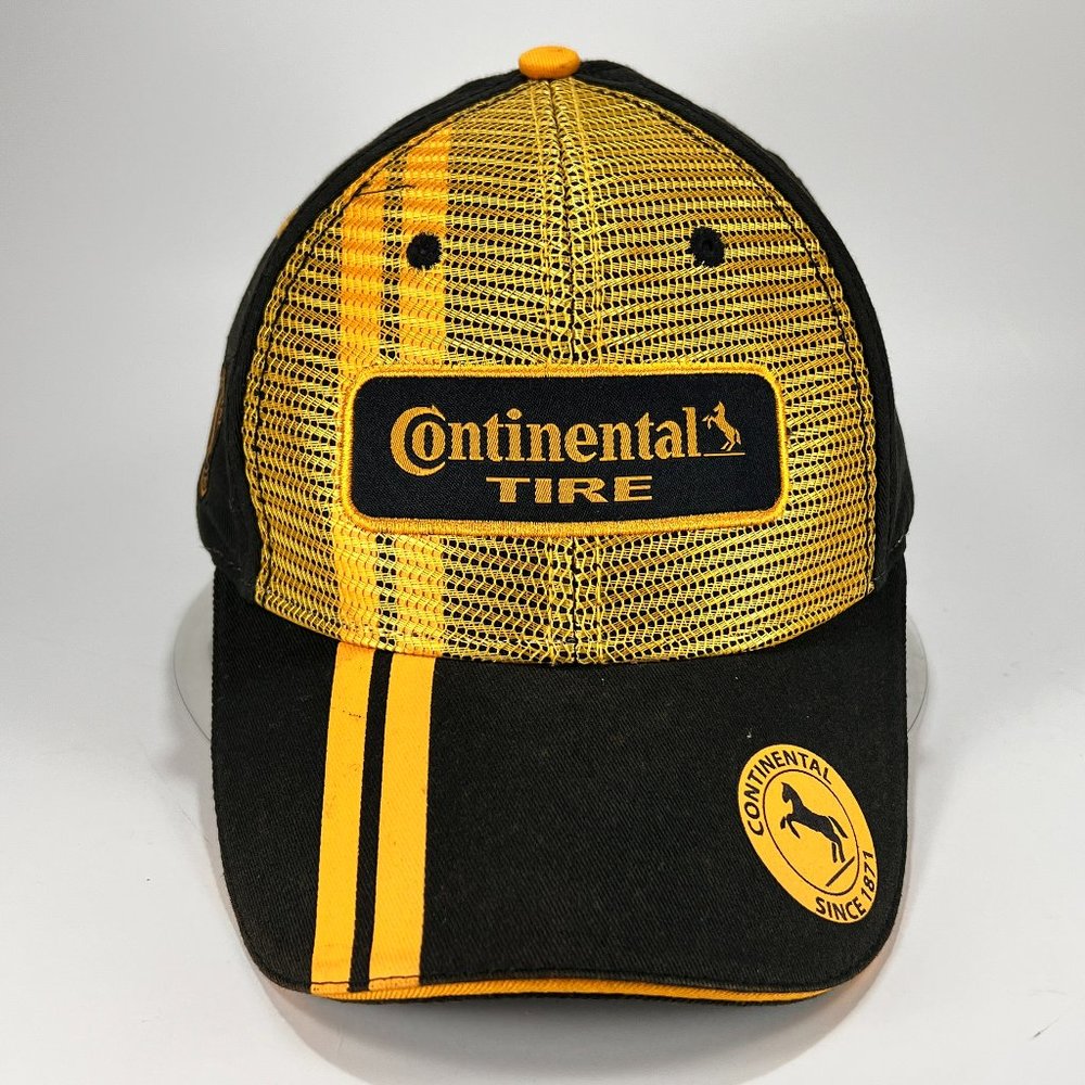 Continental Tires Strap Back Hat Cap Black Martin Trucker Racing Baseball Mens